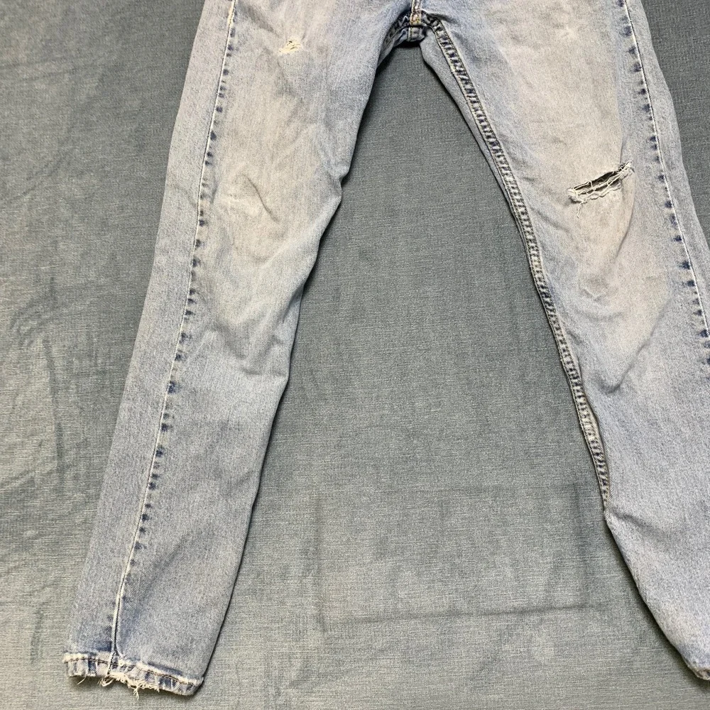 Levi's 512 Slim Taper Fit Jeans Mens 28x30 Blue Denim Light Wash Distressed